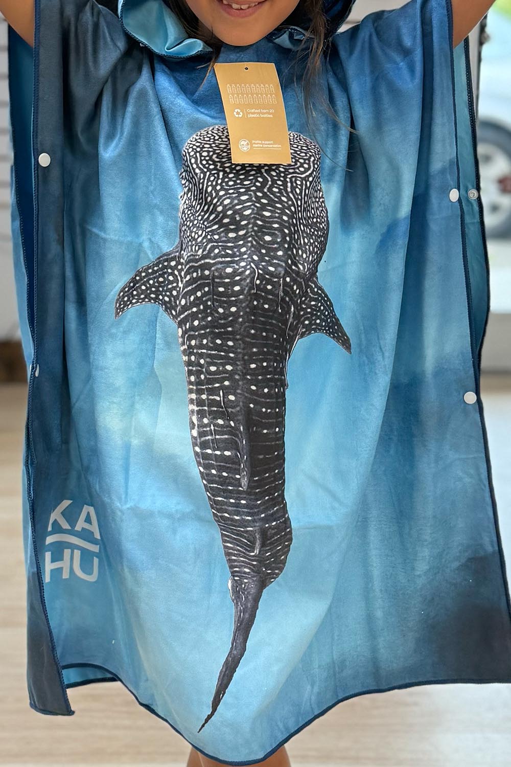 Lelewaʻa - Whale Shark Towel Poncho (Mini)