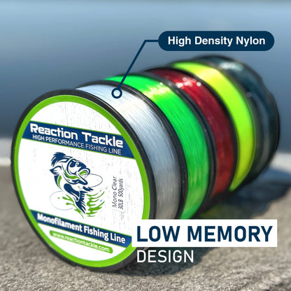Reaction Tackle Nylon Monofilament Fishing Line 350-yard Spools