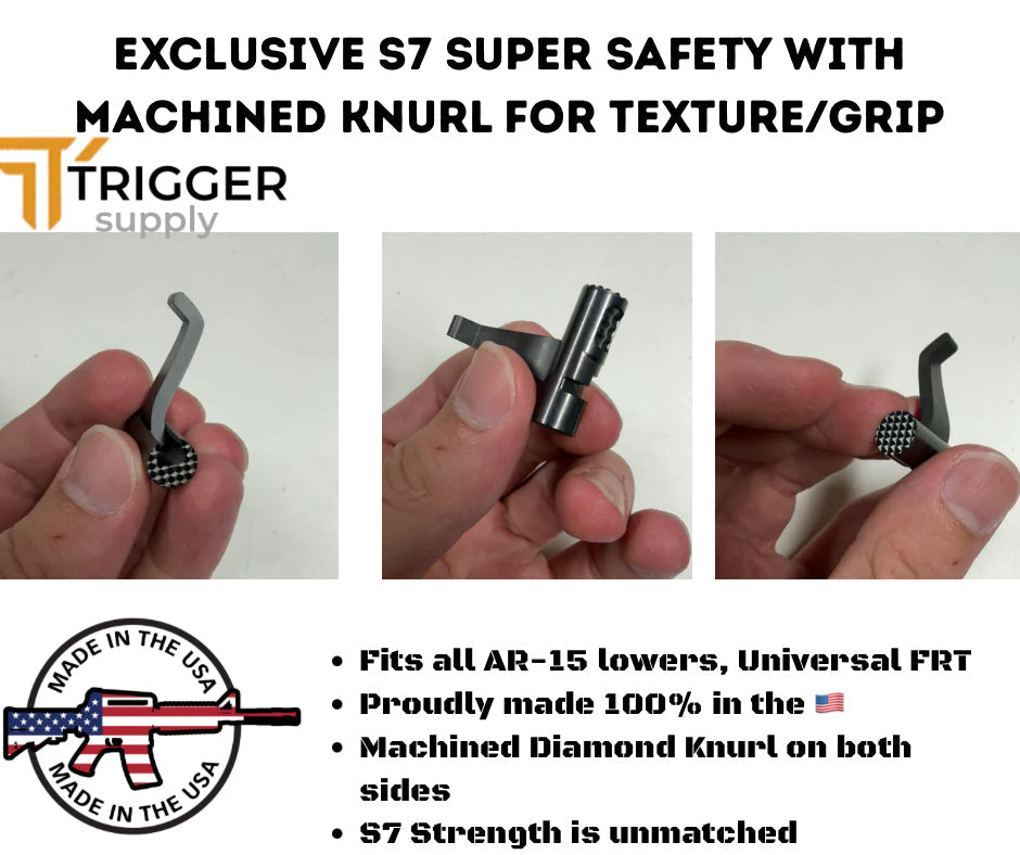 Trigger Supply Elite Super Safety — S7 Tool Steel | Knurled Diamond Cam | Texas Made