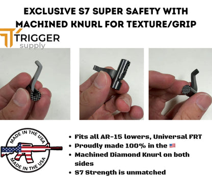 Trigger Supply Elite Super Safety — S7 Tool Steel | Knurled Diamond Cam | Texas Made