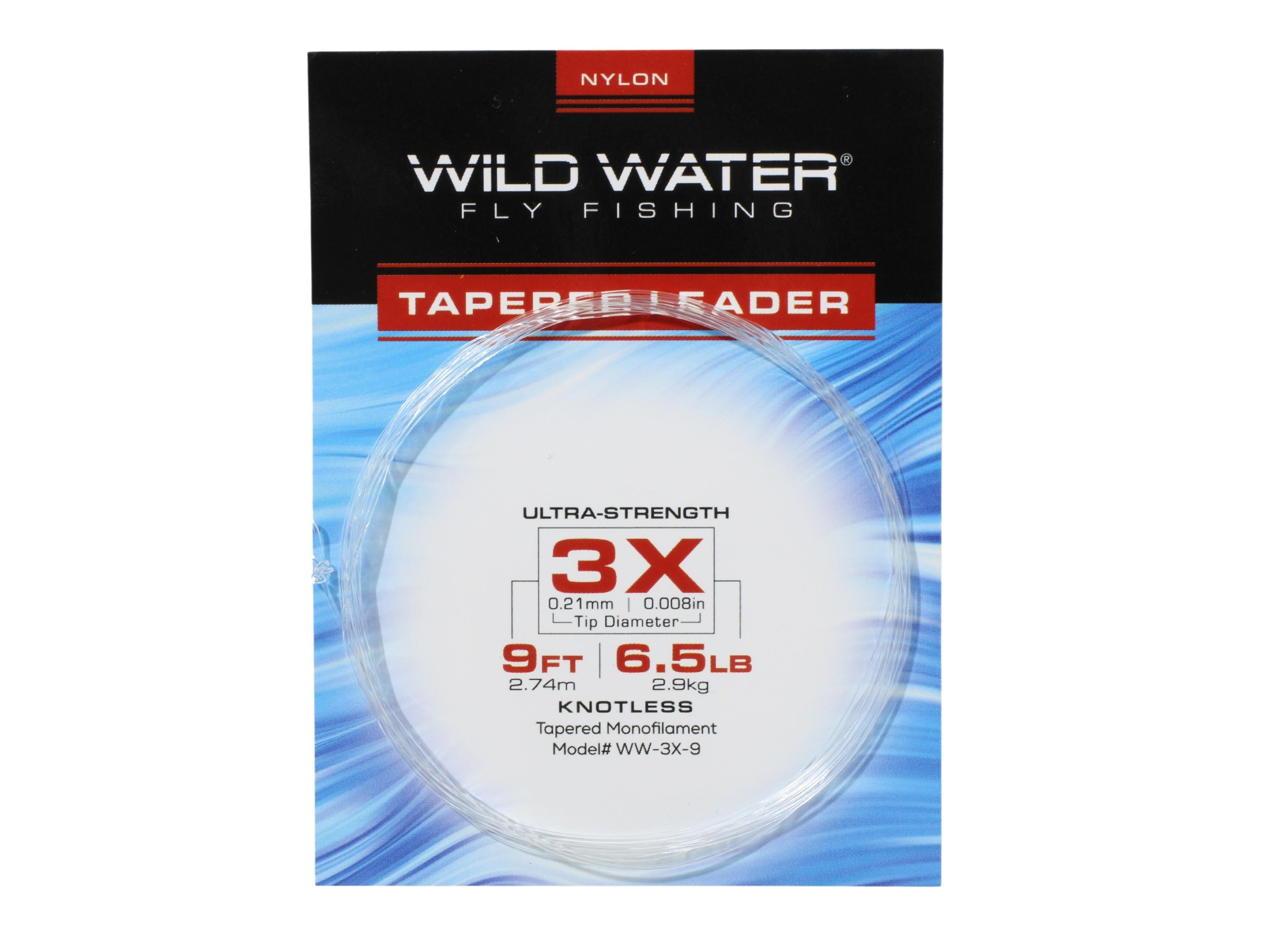 3X Tapered Nylon Monofilament Leader, 9&