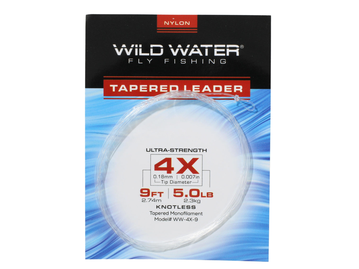 4X Tapered Nylon Monofilament Leader, 9&