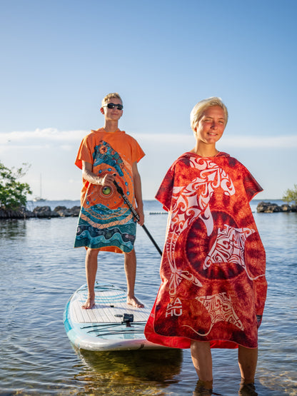Lahui - Hawaiian Tribal Towel Poncho (Regular)