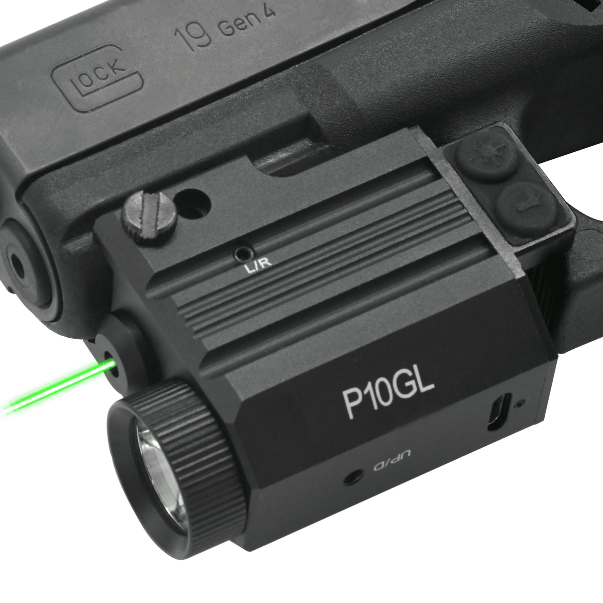 Pistol Light with Green Laser P10GL