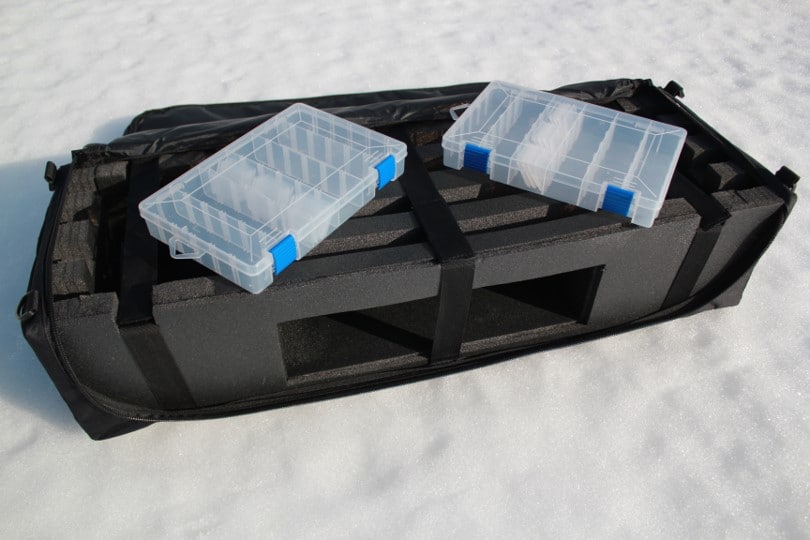 35" Ice Fishing Combo Rod &amp; Reel Tackle Bag