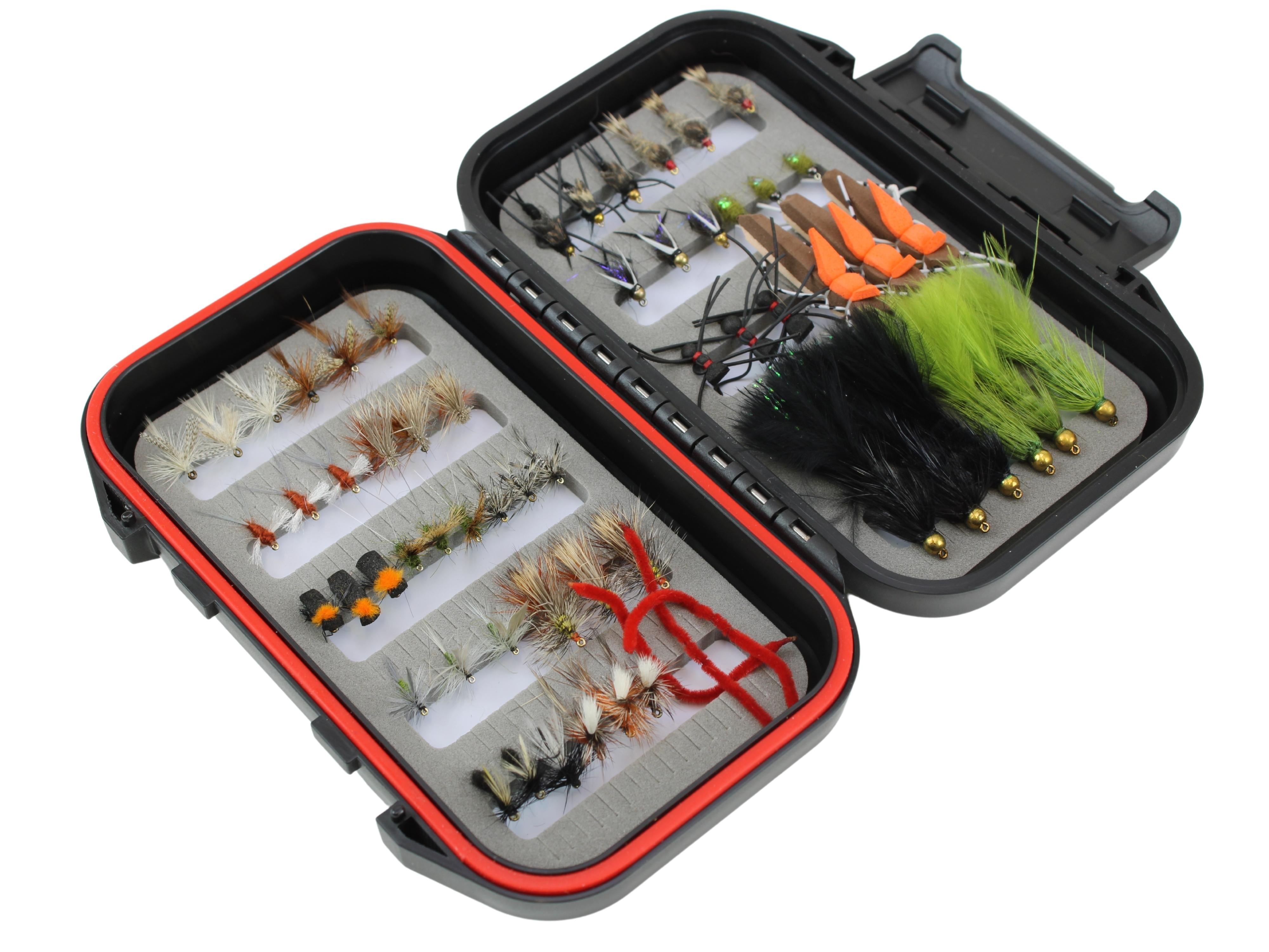 Mini Mega Fly Assortment, 60 All-Time Most Popular Flies | Fly Box | W ...