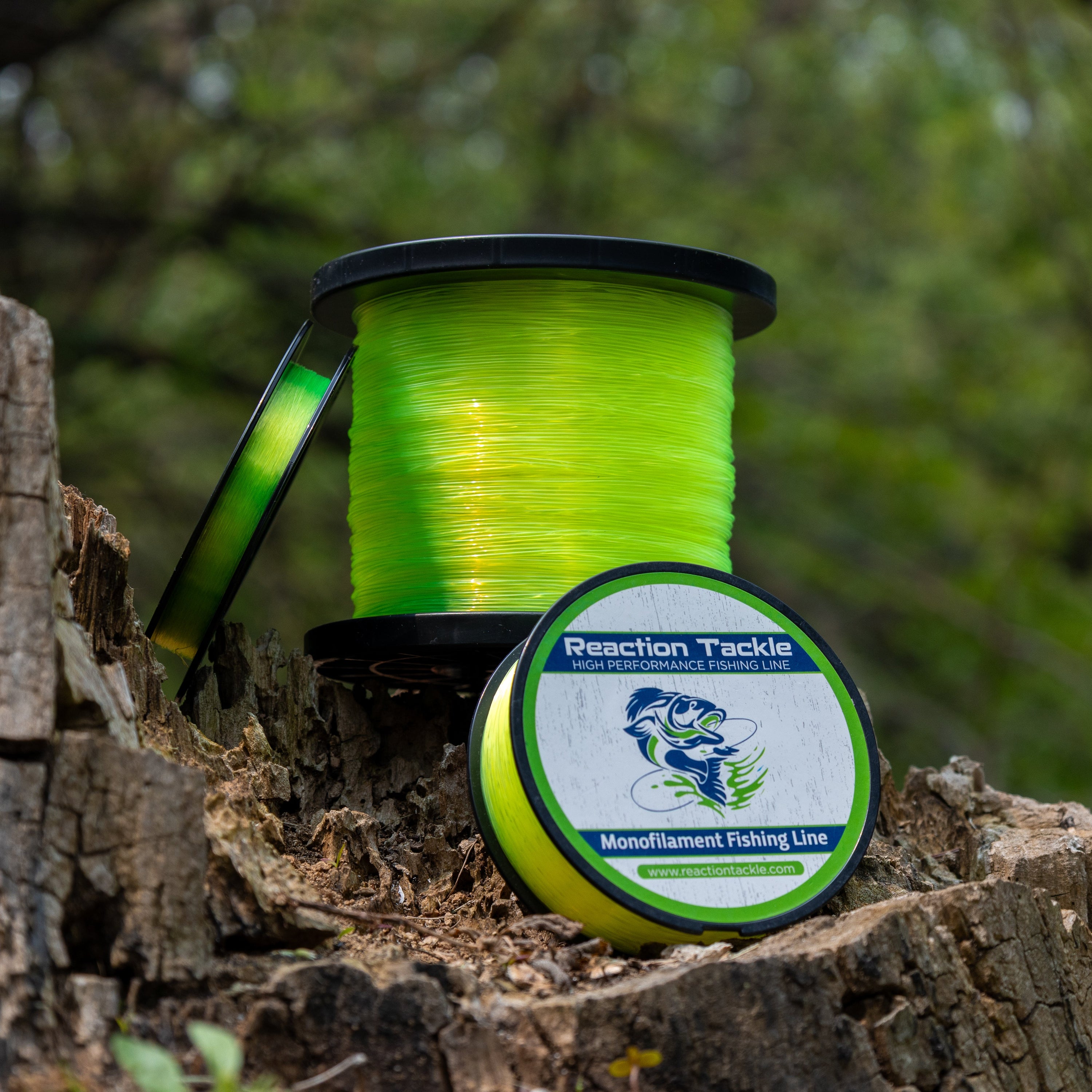 Reaction Tackle Nylon Monofilament Fishing Line - 1 Pound Jumbo Spools
