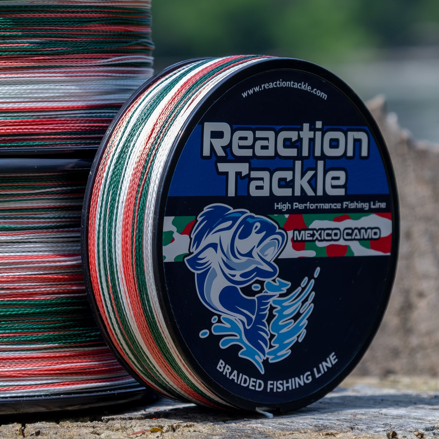 Reaction Tackle Braided Fishing Line - Mexico Camo