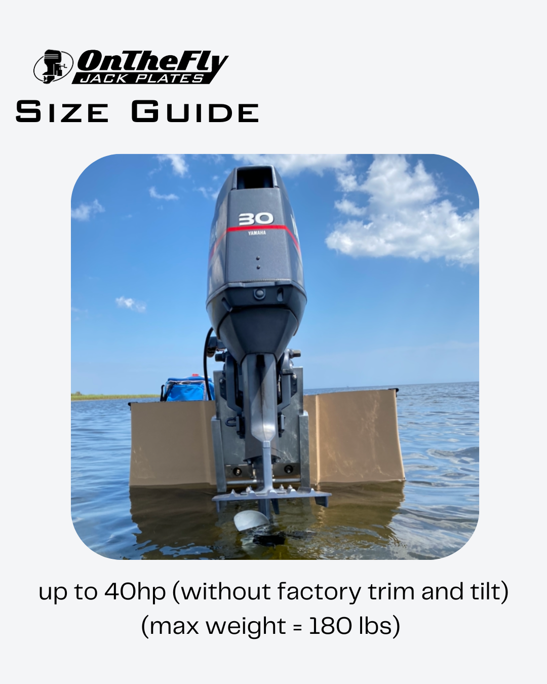 Standard Plug and Play Electric Jack Plate (up to 40hp) | On The Fly Jack Plates