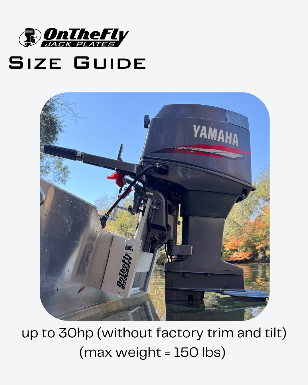 Standard Manual Jack Plate (up to 30hp) | On The Fly Jack Plates