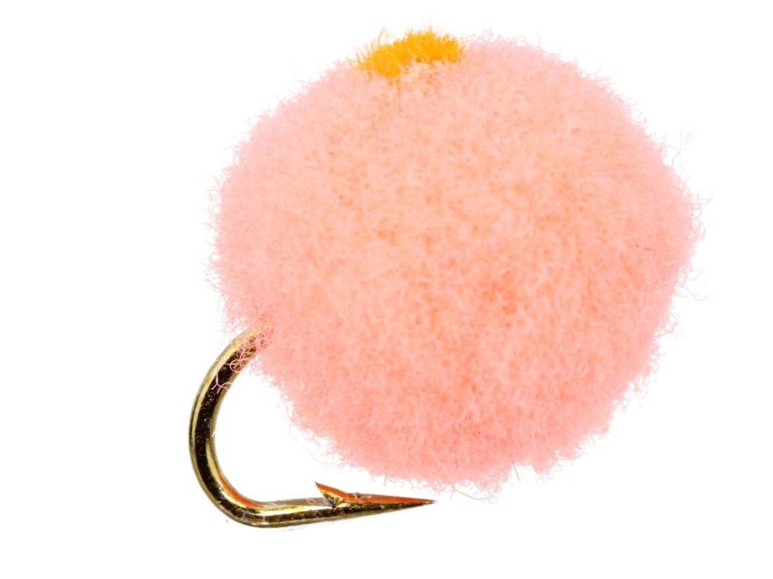 Egg Fly,  Size 12 | Salmon with Orange Spot | Qty. 6 | Wild Water Fly Fishing