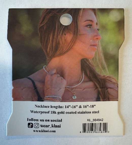 "Wonder" Gold Star with White Bead Necklace Set