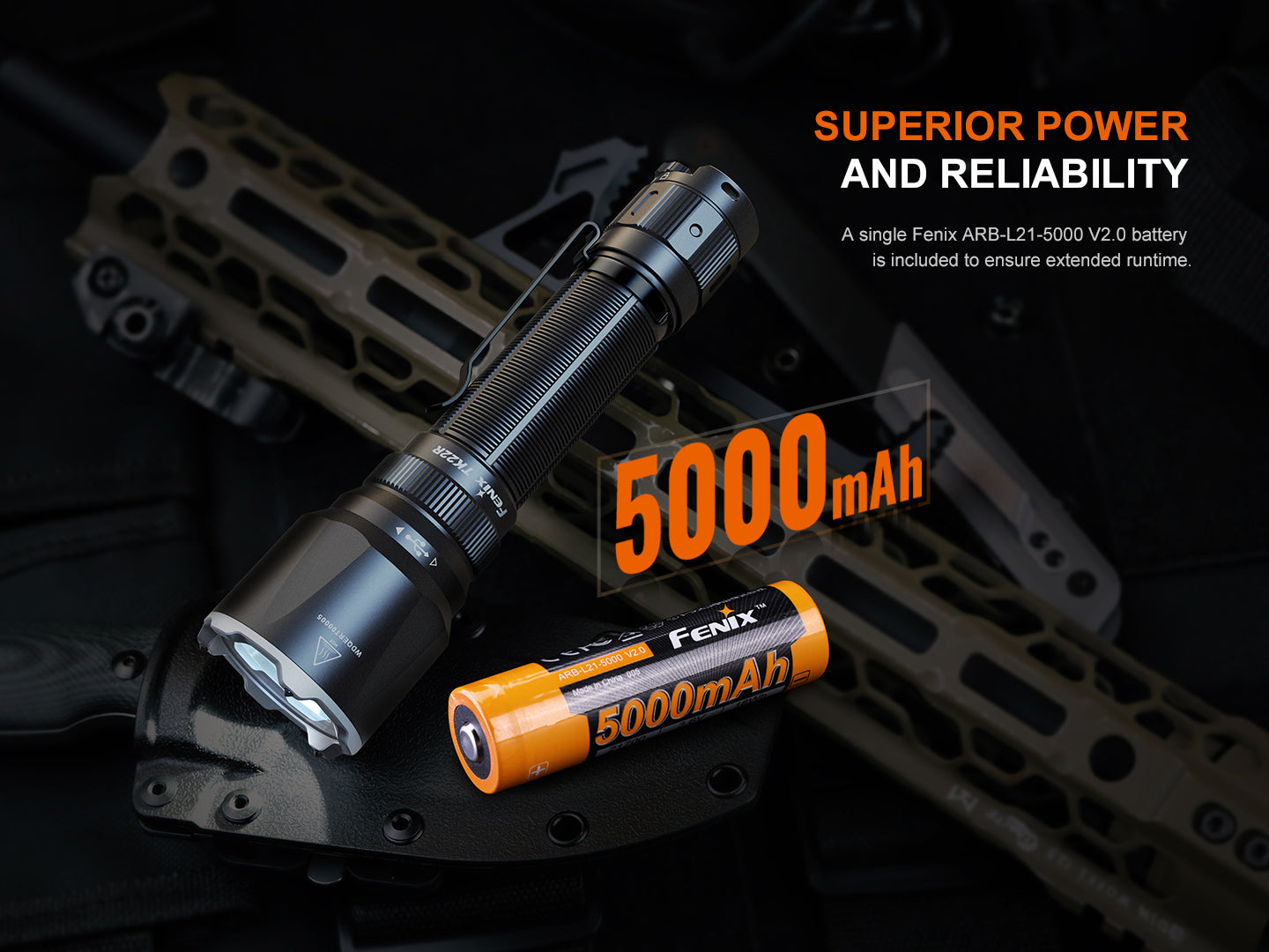 Fenix TK22R Rechargeable Tactical &amp; Duty Flashlight