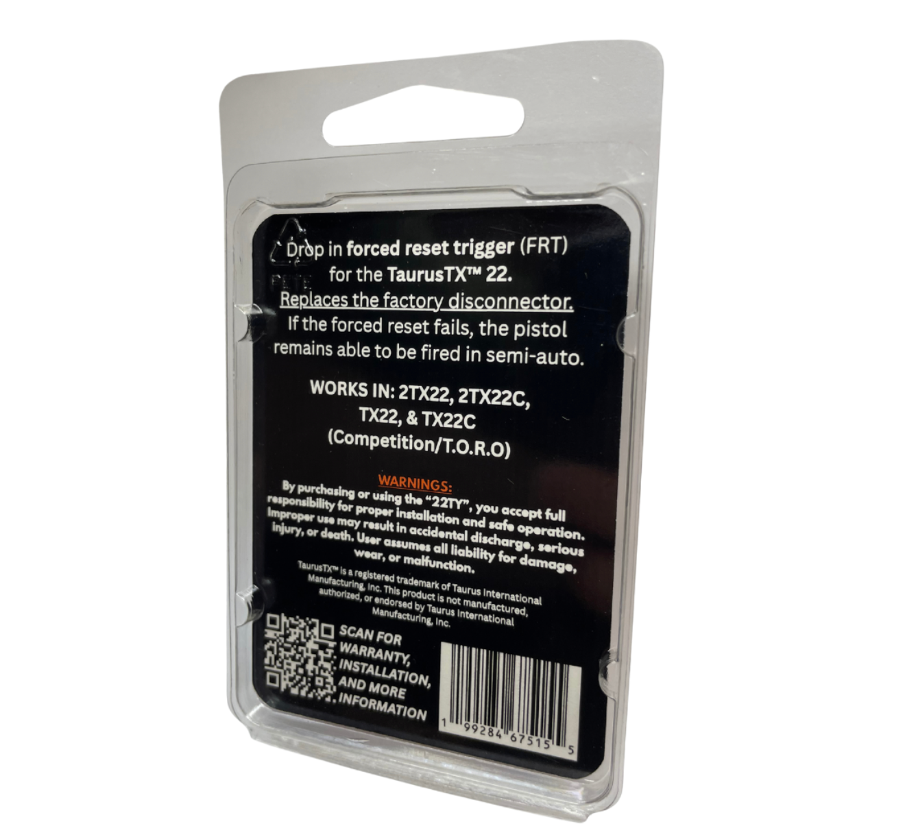 Freedom Fingers 22TY — Drop-In FRT for Taurus TX22 | All Models &amp; Gens