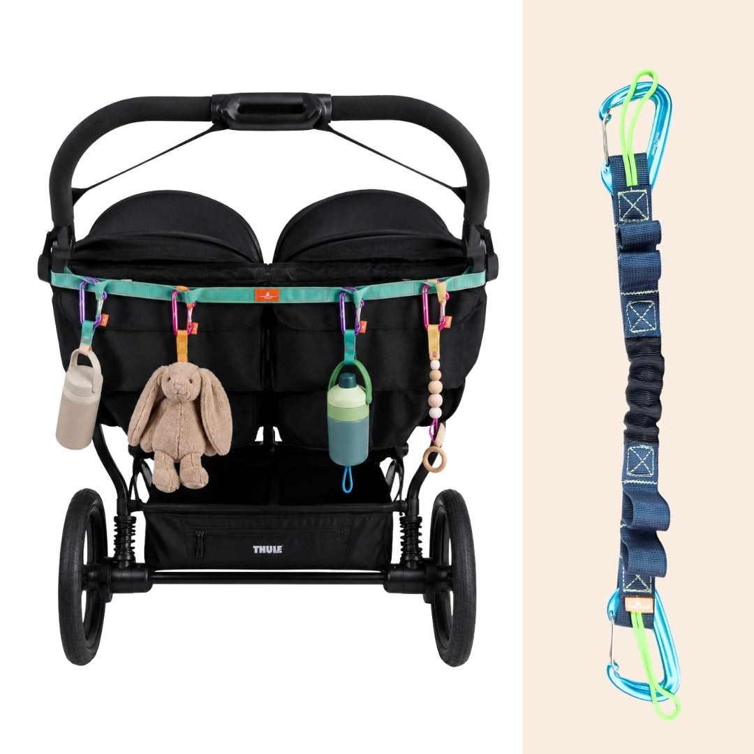 Tether Max – Stroller Gear Rail &amp; Multi-Use Bungee Gear Strap