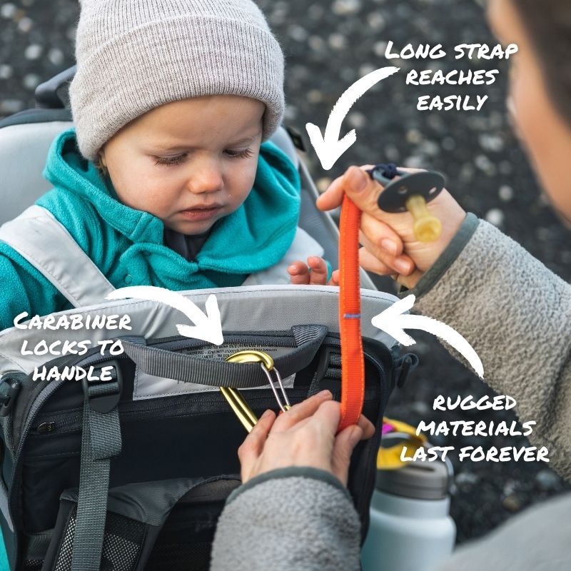 Trail Tether: Hiking-Rated Pacifier Clip and Multi-Use Strap
