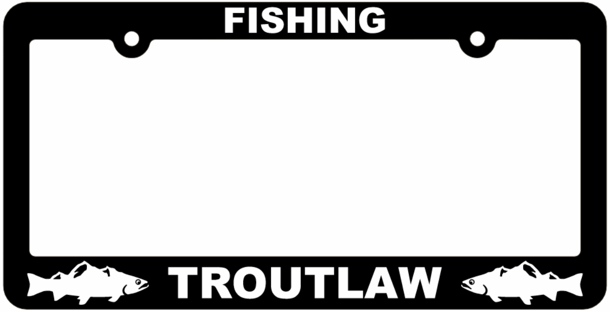Fishing License Plate Frames