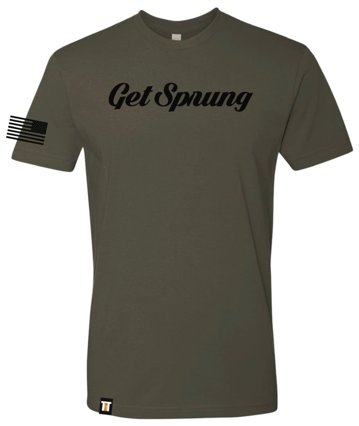 The Original GET SPRUNG Unisex Military Green XS-XXL