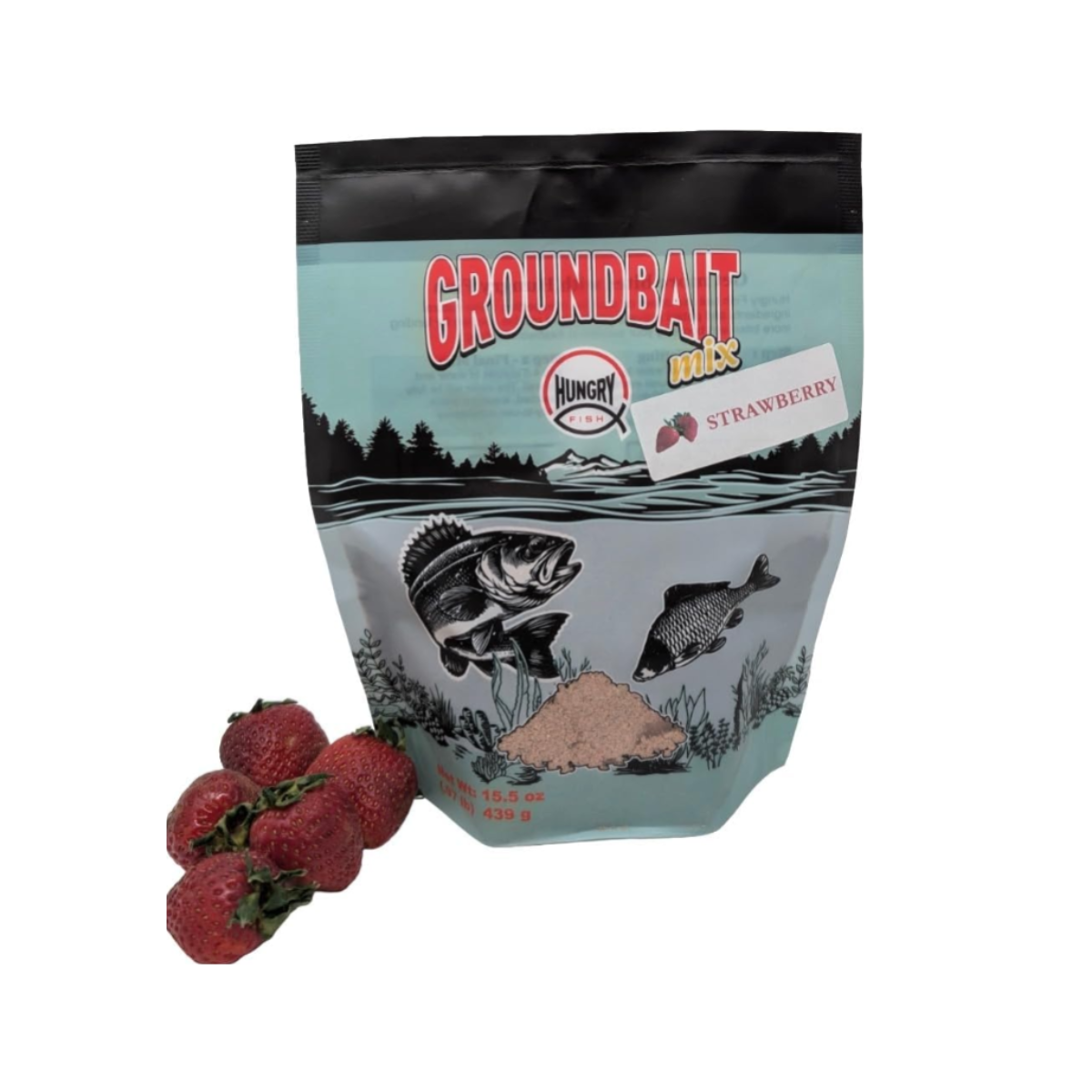 HungryFish GroundBait Mix - (Strawberry) 15.5oz