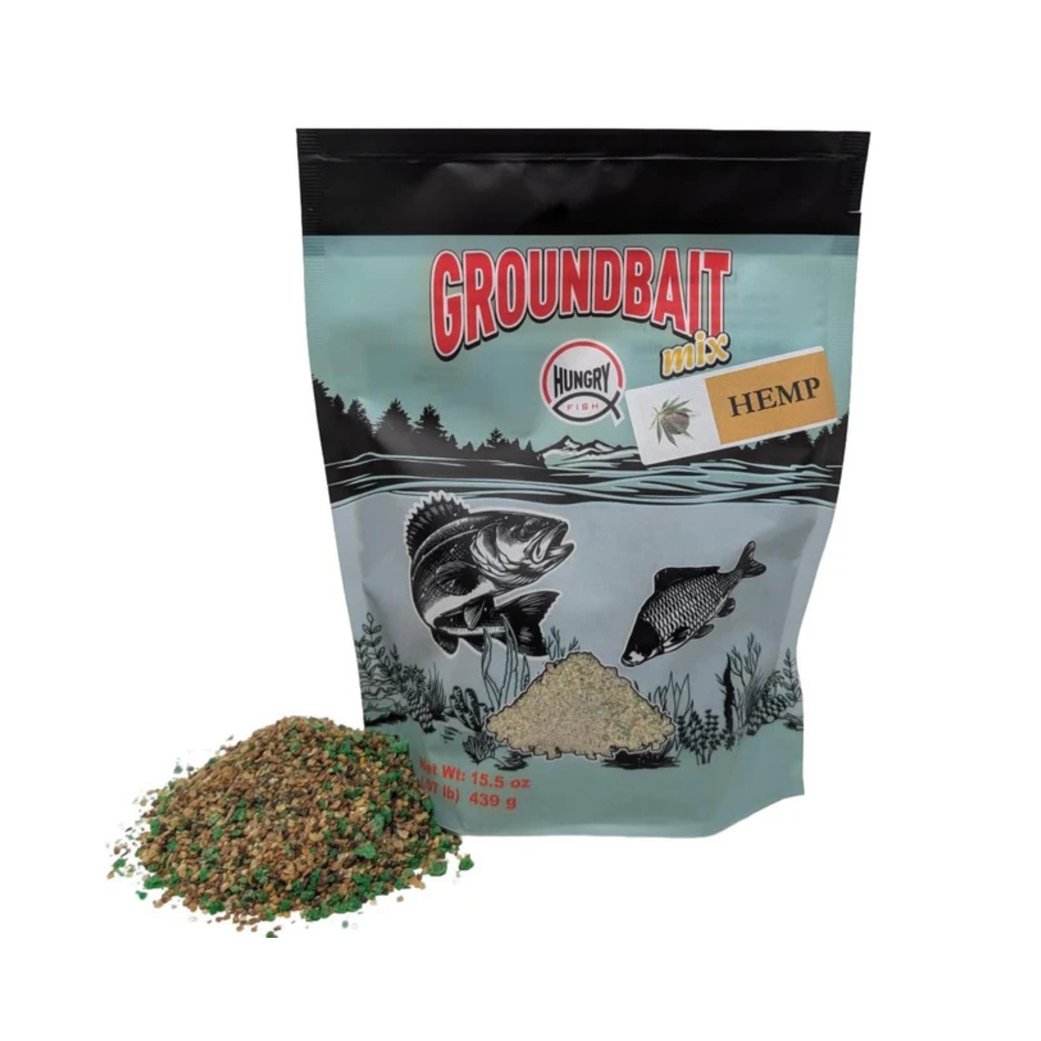 HungryFish GroundBait Mix - (Hemp) 15.5oz