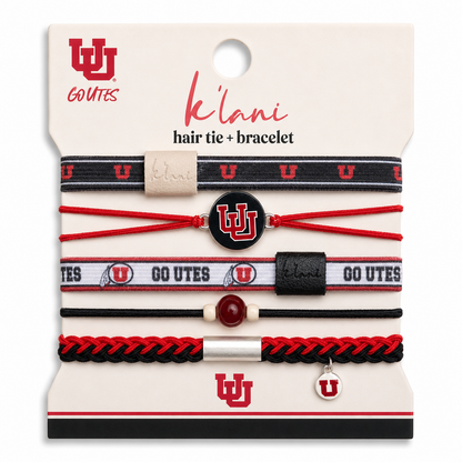 "University of Utah" Game Day Hair Tie Bracelets