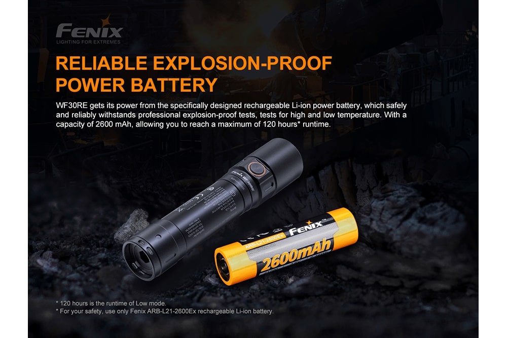 Fenix WF30RE Intrinsically Safe Flashlight - discontinued