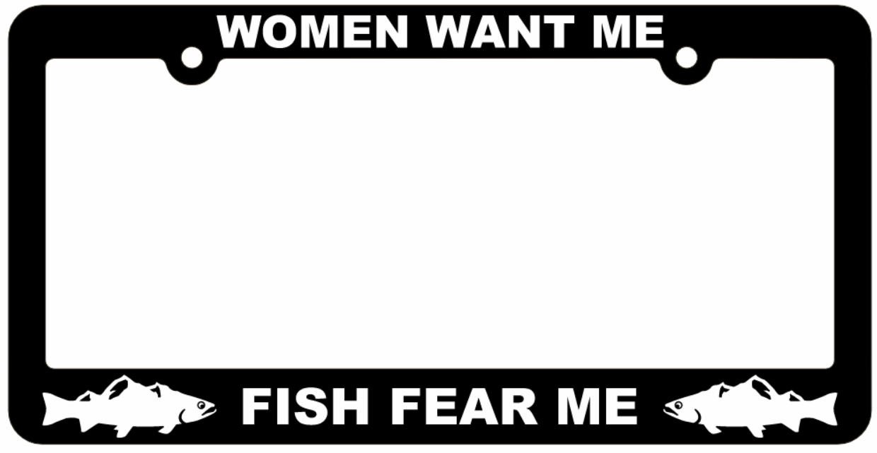 Fishing License Plate Frames