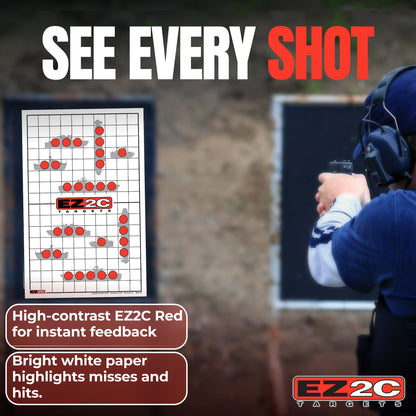40 EZ2C Targets: Four Fun Game Styles Paper Targets 11"x17" USA MADE