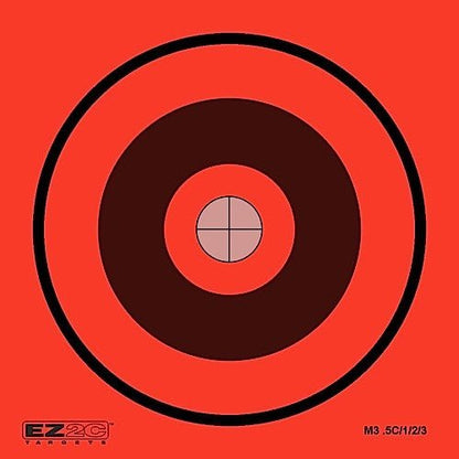 25 EZ2C Mini Shooting Targets Bright Fluorescent Self-Adhesive 3.5"x3.5" (25 count)