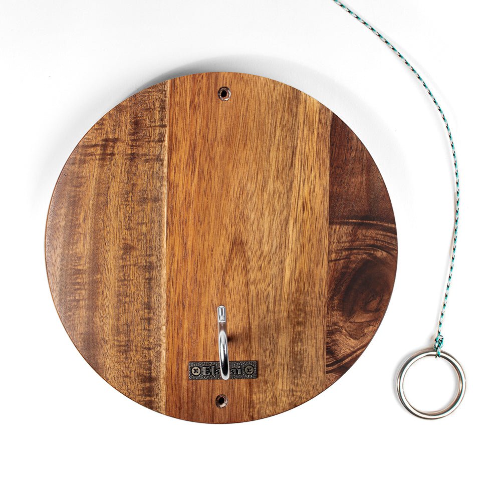 Acacia Wayfarer Wood Hook and Ring Toss Game