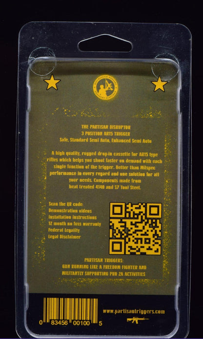 2 pack combo Partisan Forced-Reset Drop-In Cassette Trigger FRT – AR-15 Platform (USA-Made)