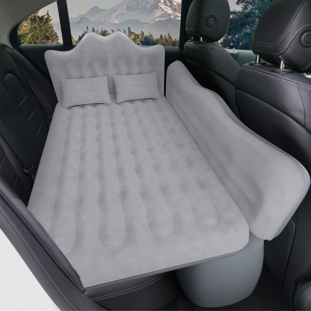 Umbrauto 29.53in/75cm Wide Car Air Mattress Inflatable SUV, Truck &amp; Van Back Seat Camping Bed with Pump &amp; Pillows, Gray