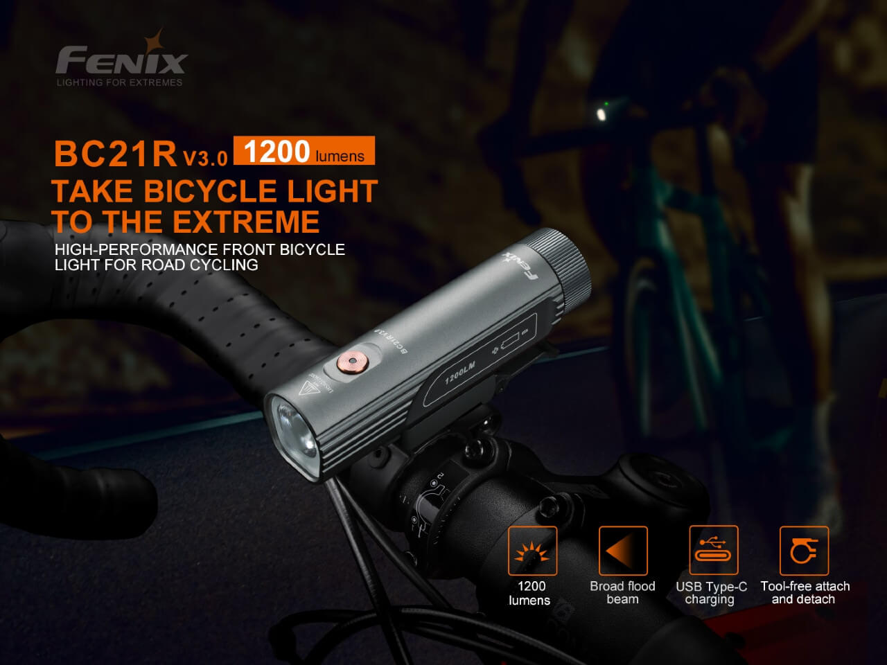 Fenix BC21R V3.0 LED Bike Light - Disctontinued