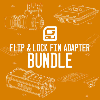 GILI/Bixpy K-1 Outboard Kit - Flip &amp; Lock Fin Adapter Bundle