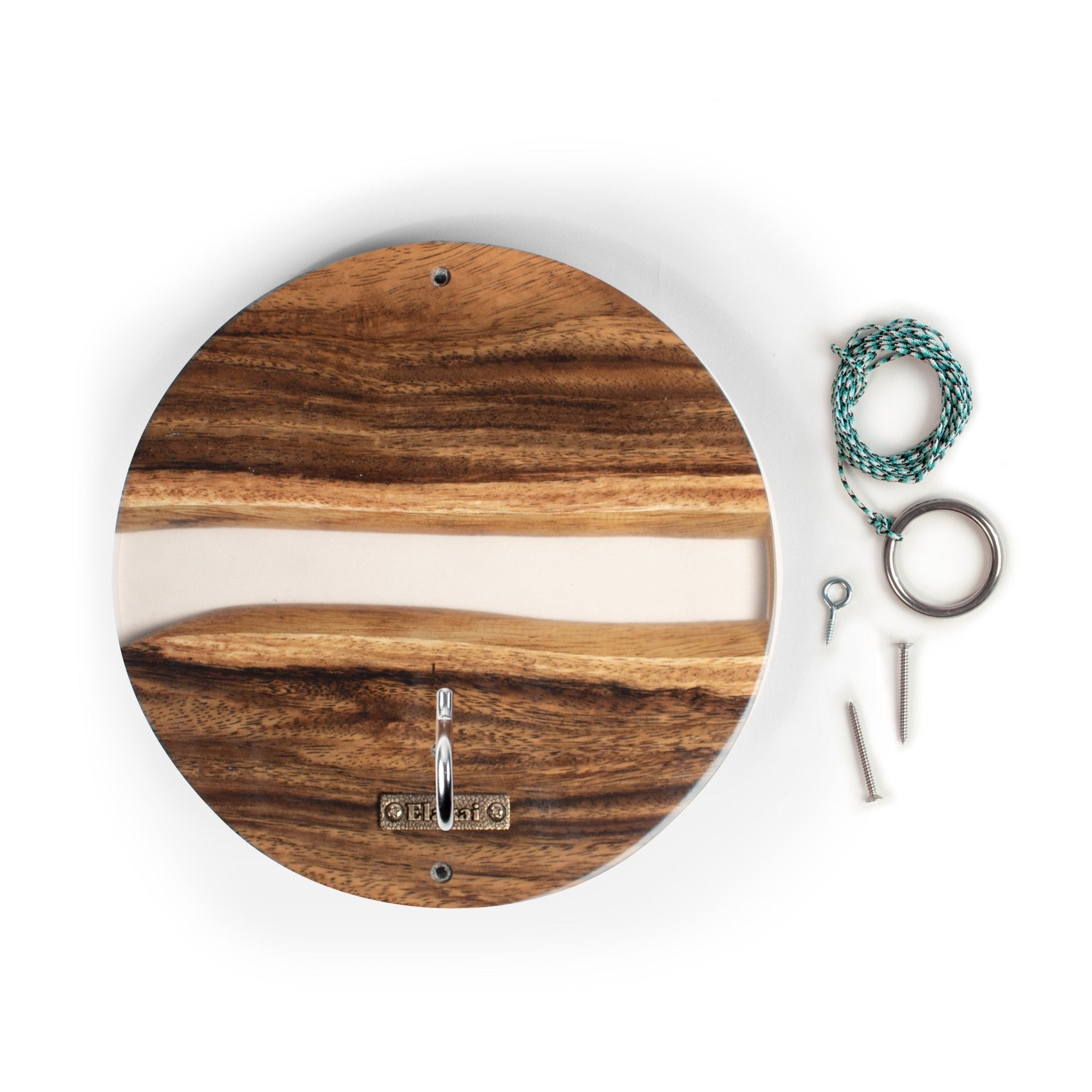 Botanical Acacia Wood Hook and Ring Toss Game