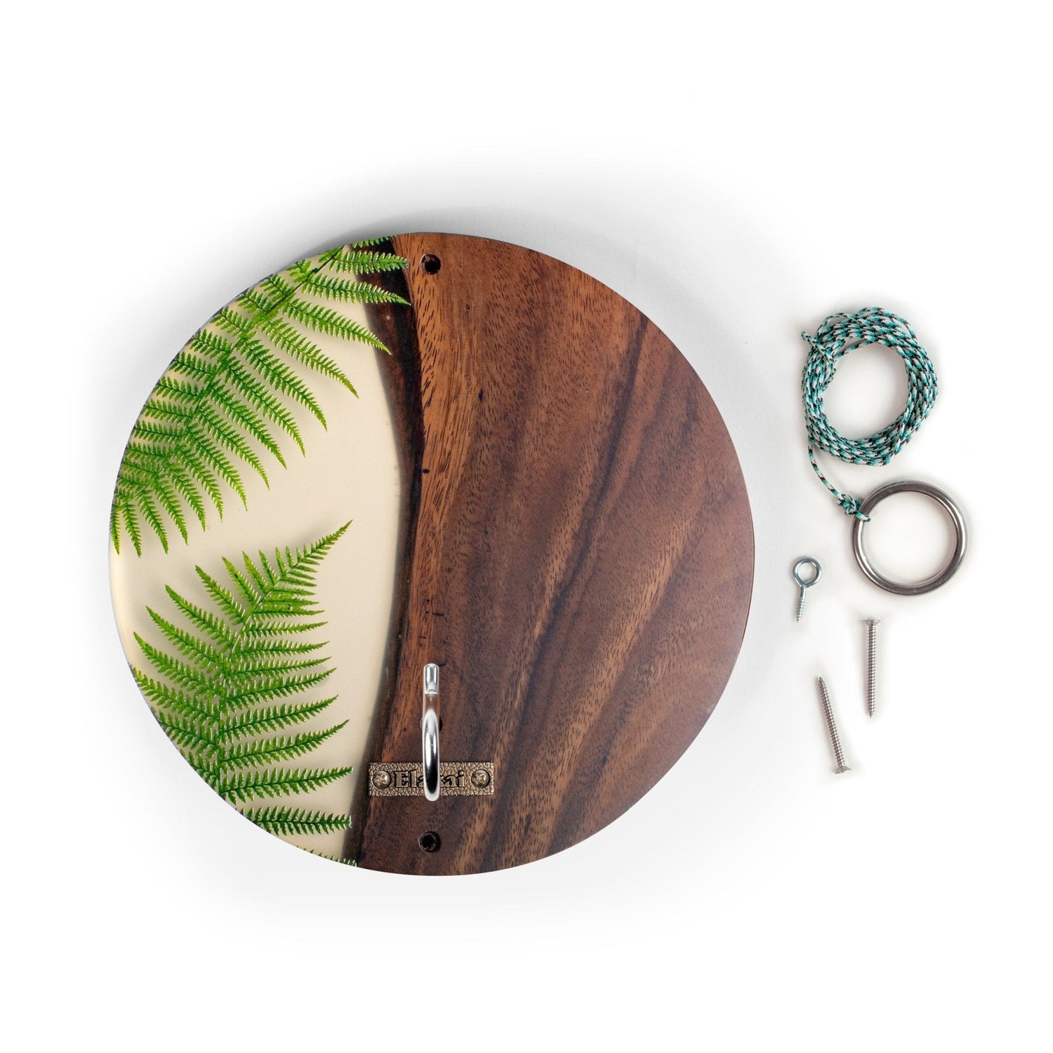 Botanical Acacia Wood Hook and Ring Toss Game