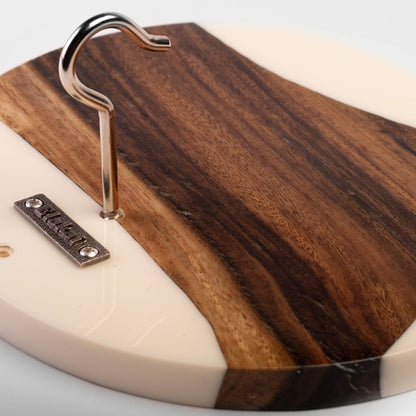 Botanical Acacia Wood Hook and Ring Toss Game