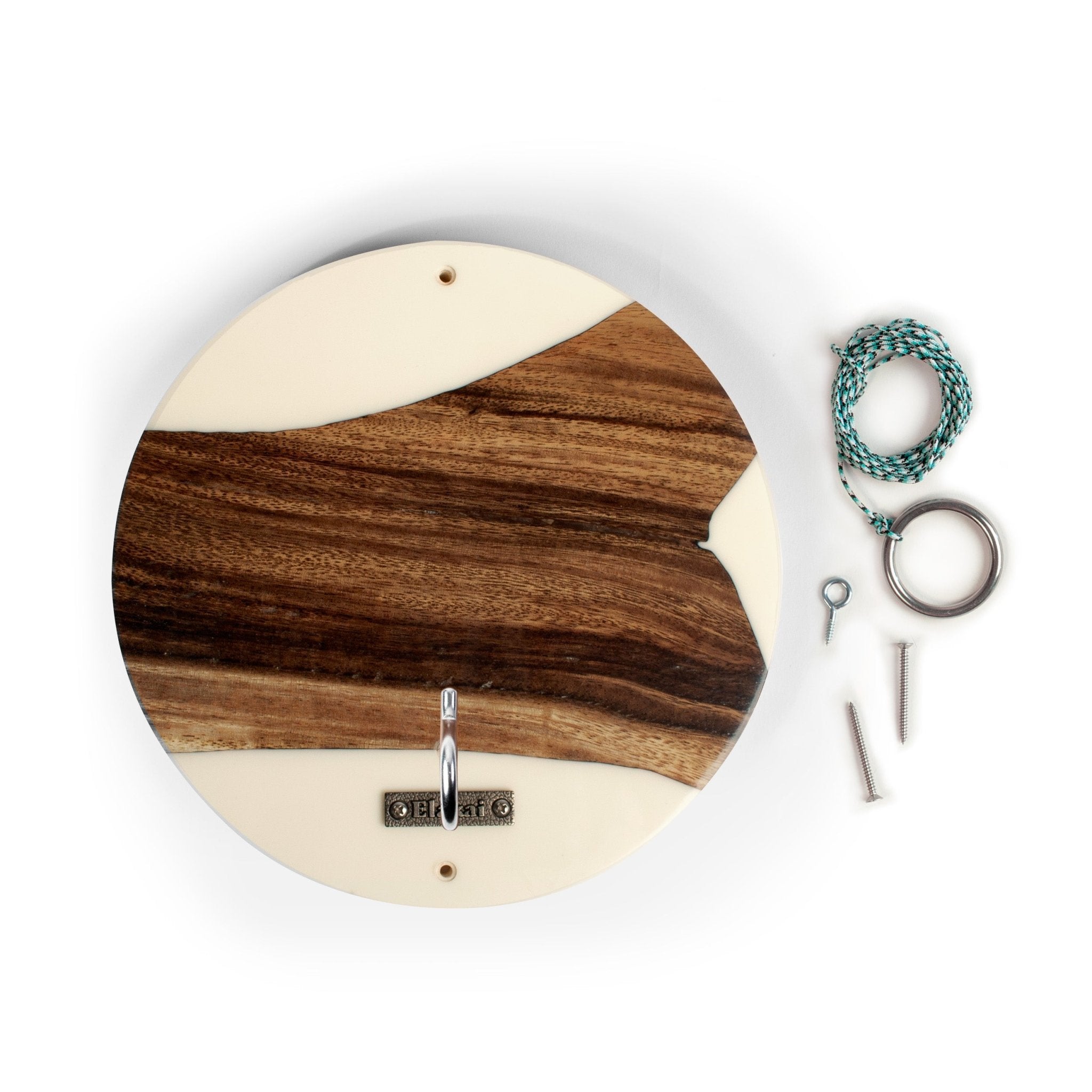 Botanical Acacia Wood Hook and Ring Toss Game