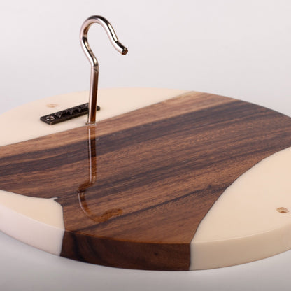 Botanical Acacia Wood Hook and Ring Toss Game