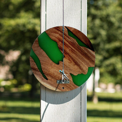 Botanical Acacia Wood Hook and Ring Toss Game