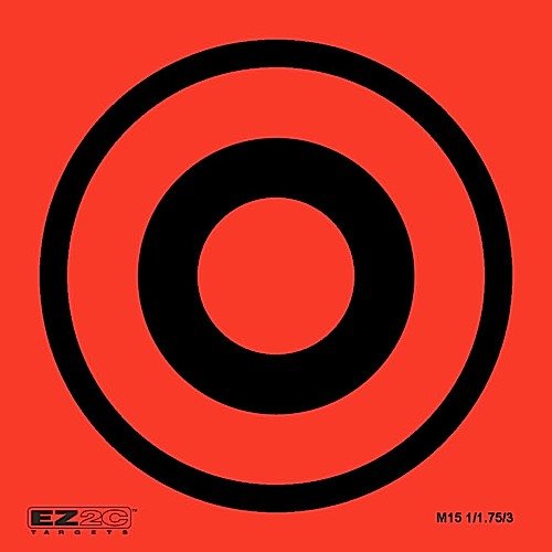 25 EZ2C Mini Shooting Targets Bright Fluorescent Self-Adhesive 3.5"x3.5" (25 count)