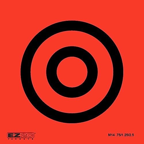 25 EZ2C Mini Shooting Targets Bright Fluorescent Self-Adhesive 3.5"x3.5" (25 count)