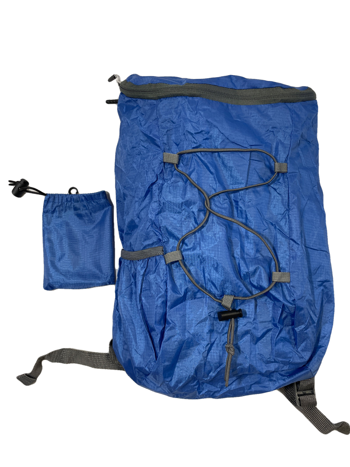 Blue bungee polyester day pack (603)