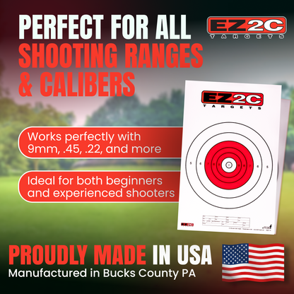 125 EZ2C Targets Instructors Favorites 5 Styles Paper Targets Bundle 11"x17" USA Made