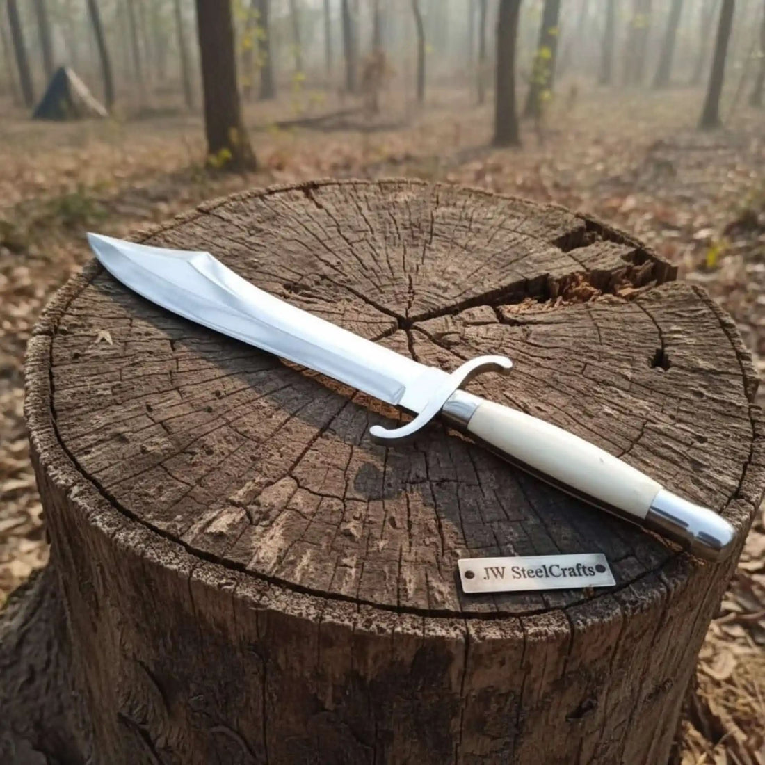 Handmade Sheffield Style Bowie Knife with High Polished Clip Point Blade