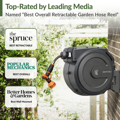Retractable Garden Hose Reel-5/8in-90ft