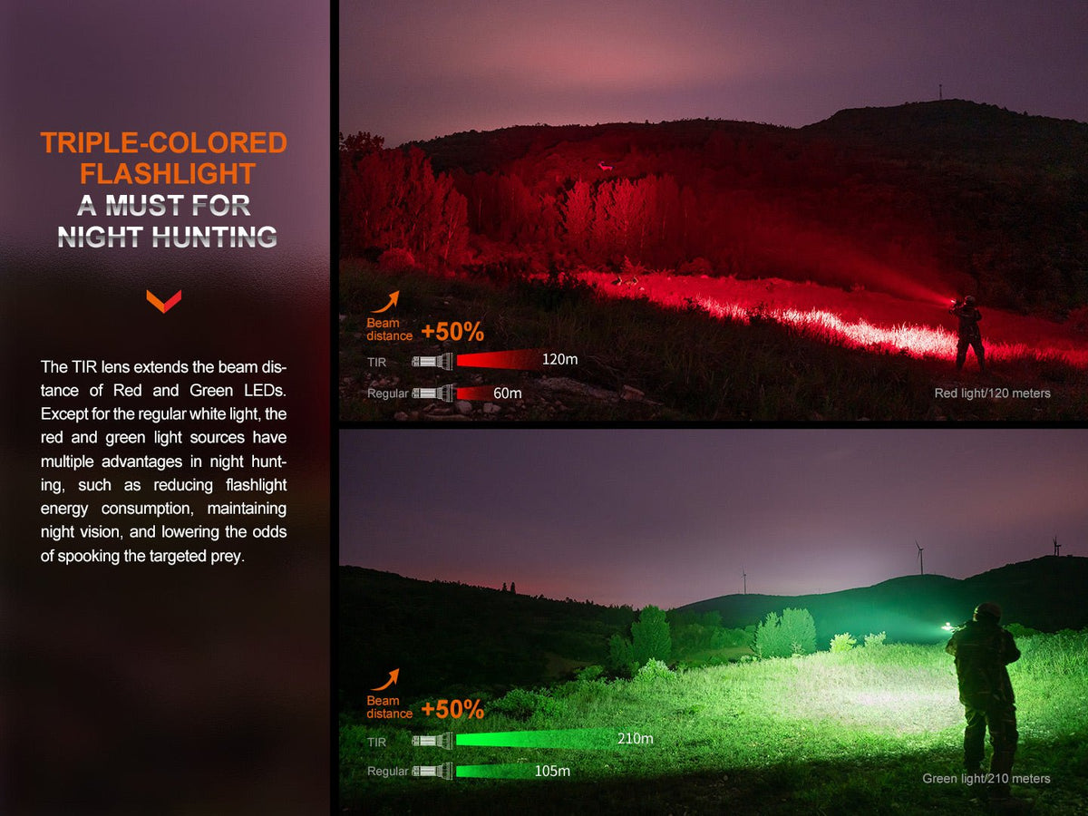 Fenix HT32 Hunting Flashlight with Red &amp; Green Output