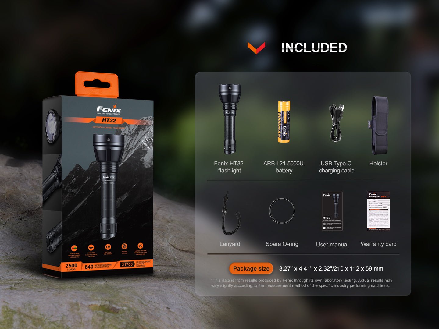Fenix HT32 Hunting Flashlight with Red &amp; Green Output