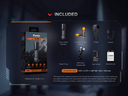 Fenix TK35R Rechargeable High-Performance Tactical Flashlight