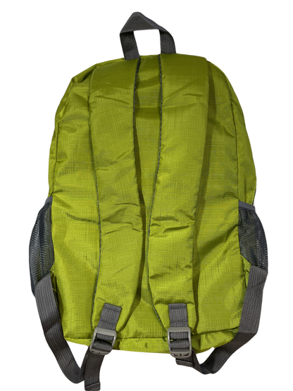 Green polyester backpack